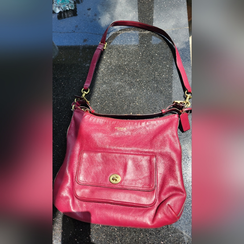 coach red bag